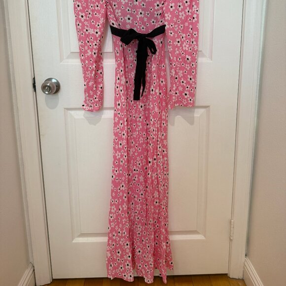 RIXO LONDON TANIA FLORAL PINK, BLACK, WHITE MIDI MAXI DRESS NEW WITH TAGS (NWT) - Picture 10 of 14